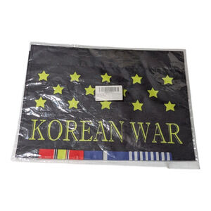 Korean War Veteran - Yard Flag - Home Décor -Black And Yellow Colors - NWT 18x12